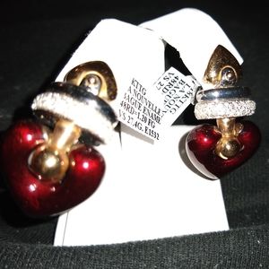 La Nouvelle Bague ALL18k 1.2 c Diamond Enamel NWT